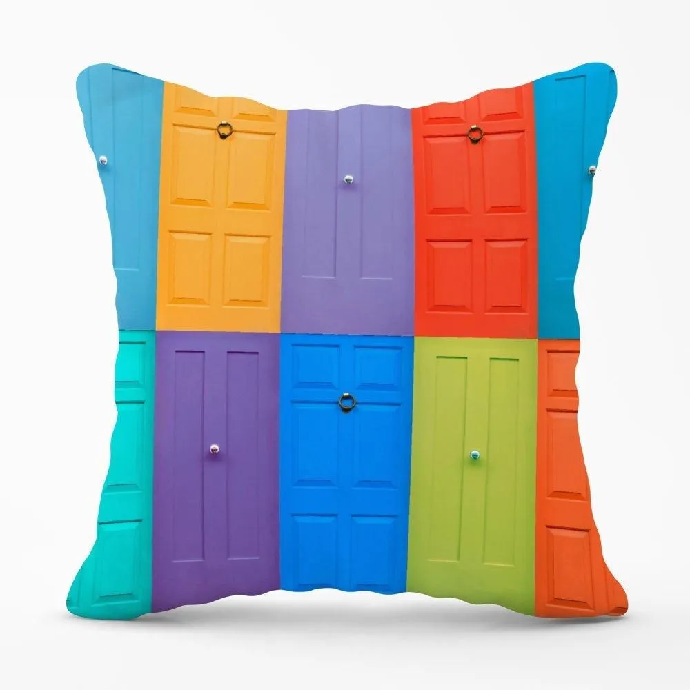 Warren Reed - Designer Colourful English Doors Cushions in Red