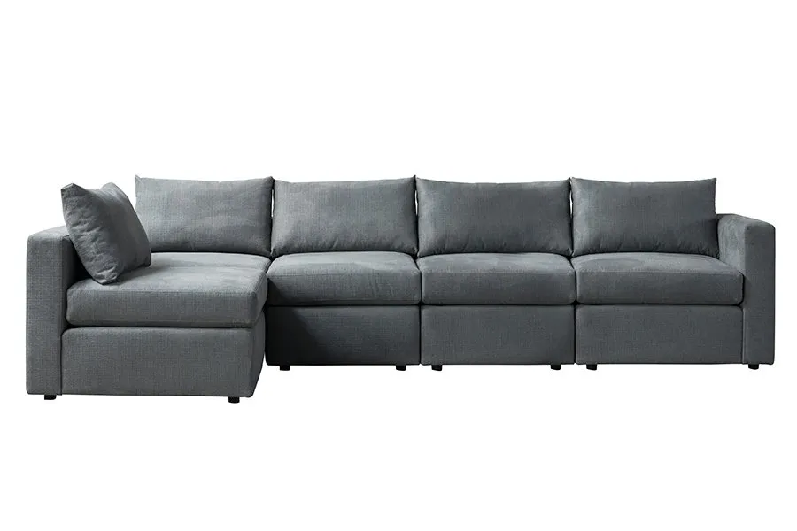 Miller Four Seat Corner Sofa - Left or Right Hand – Charcoal