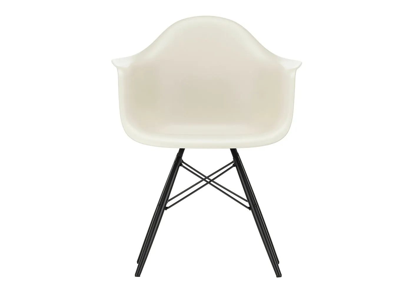 Vitra Eames DAW Armchair New Height Vitra Pebble Black Maple Base 1