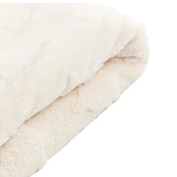Luxurious Christmas Tree Embellished Sherpa Throw Blanket 5