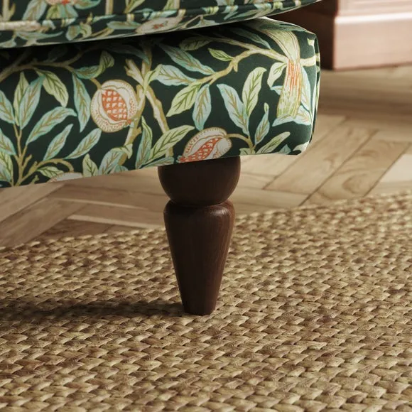 Jolene William Morris Bird & Pomegranate Print Velvet Snuggle Chair 5