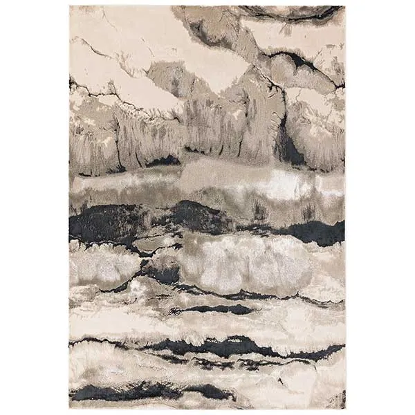Aurora Quartz Rug - 65% Polyester And 35% Polypropylene - Machine Woven In Turkey - W120 x D170cm