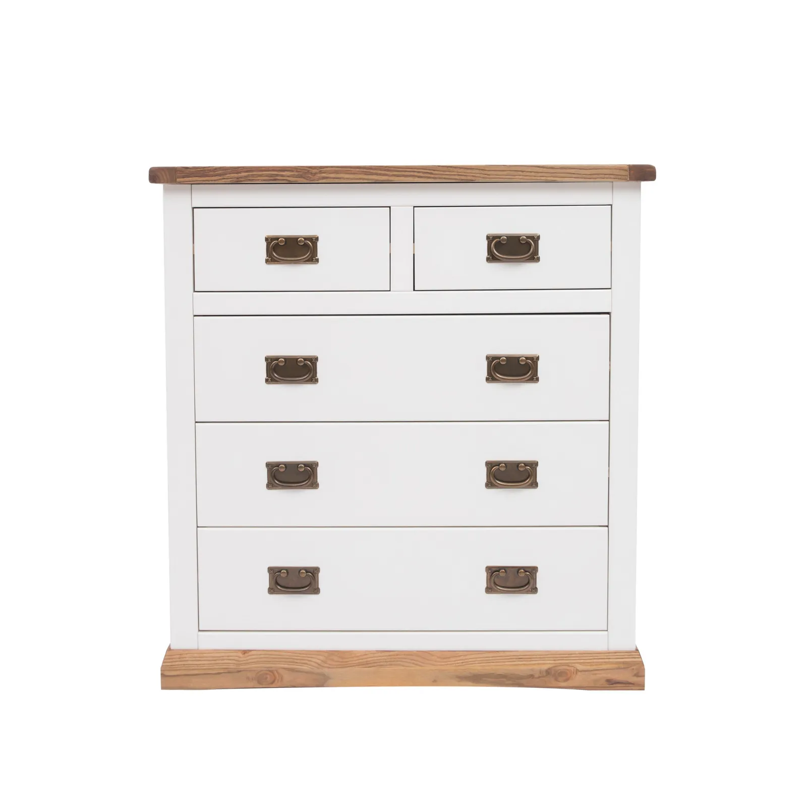 Cabinet Bits Tropea 5 Drawer Chest of Drawers Bras Drop Handle in Off-White