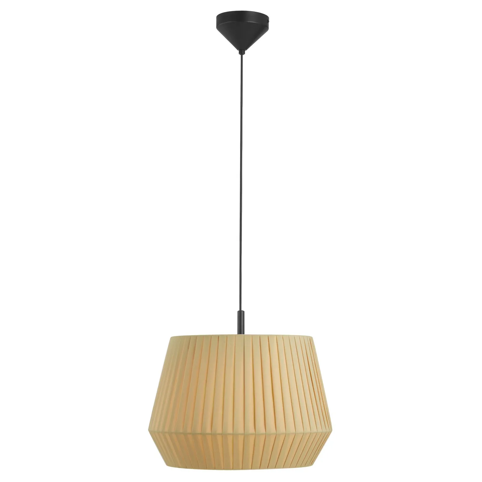Nordlux Dicte Pendant Light Beige Textile Dining Room E27 Mains 40cm 2