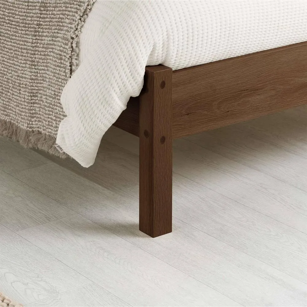 Birlea King Bed Frame Walnut Herringford 5ft 150cm Chevron Parquet in Brown 4