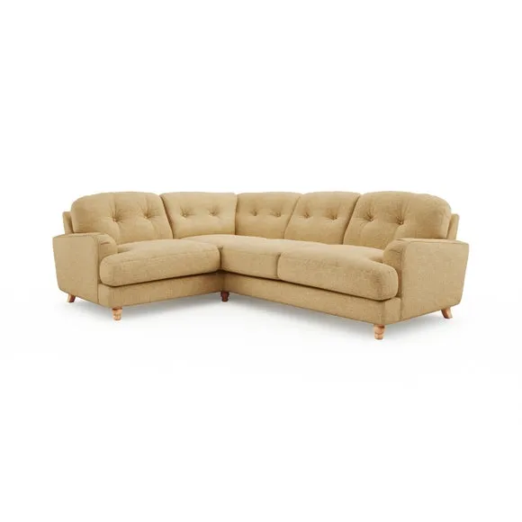 Martha Slub Faux Linen Full Corner Sofa 6