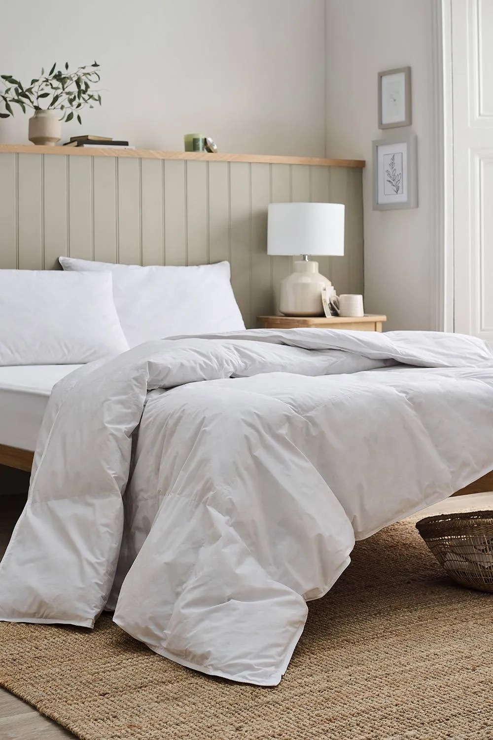 CHRISTY European Duck Feather & Down Filled All Season Duvet 10.5 Tog in White 1