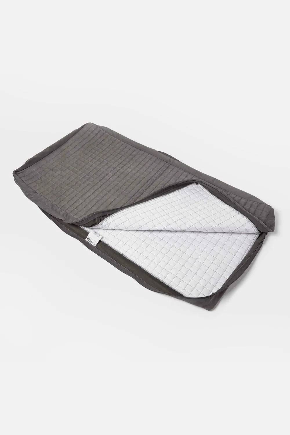 Homescapes Quilted Polyester 2 Seater Orthopaedic Booster Cushion Cover in Grey 3