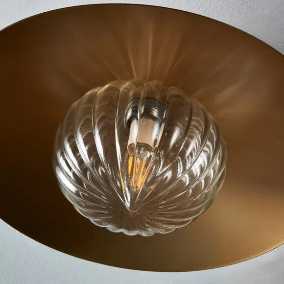 Delano Black & Gold Flush Ceiling Fitting 3