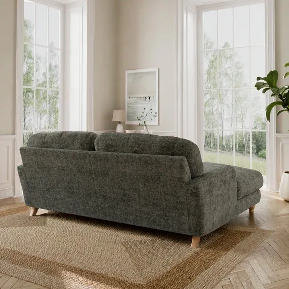 Martha Chunky Chenille Corner Chaise Sofa 2