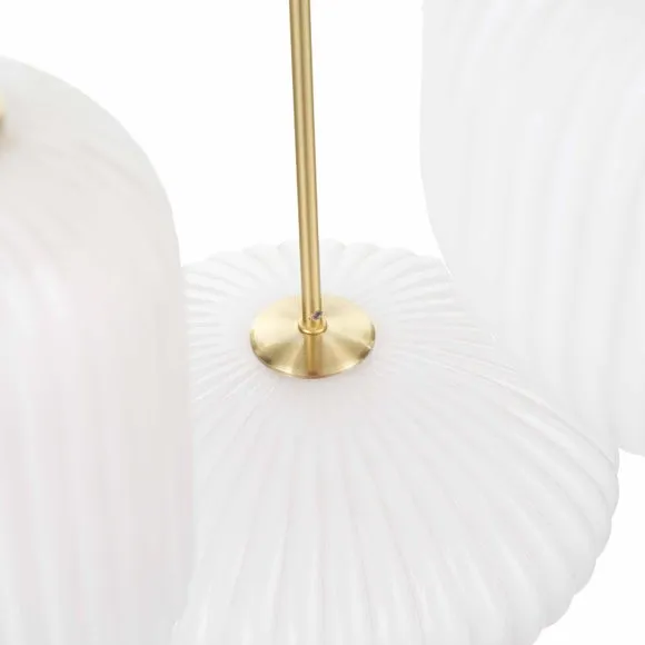 Alexa Ribbed Glass 3 Light Cluster Ceiling Light 2