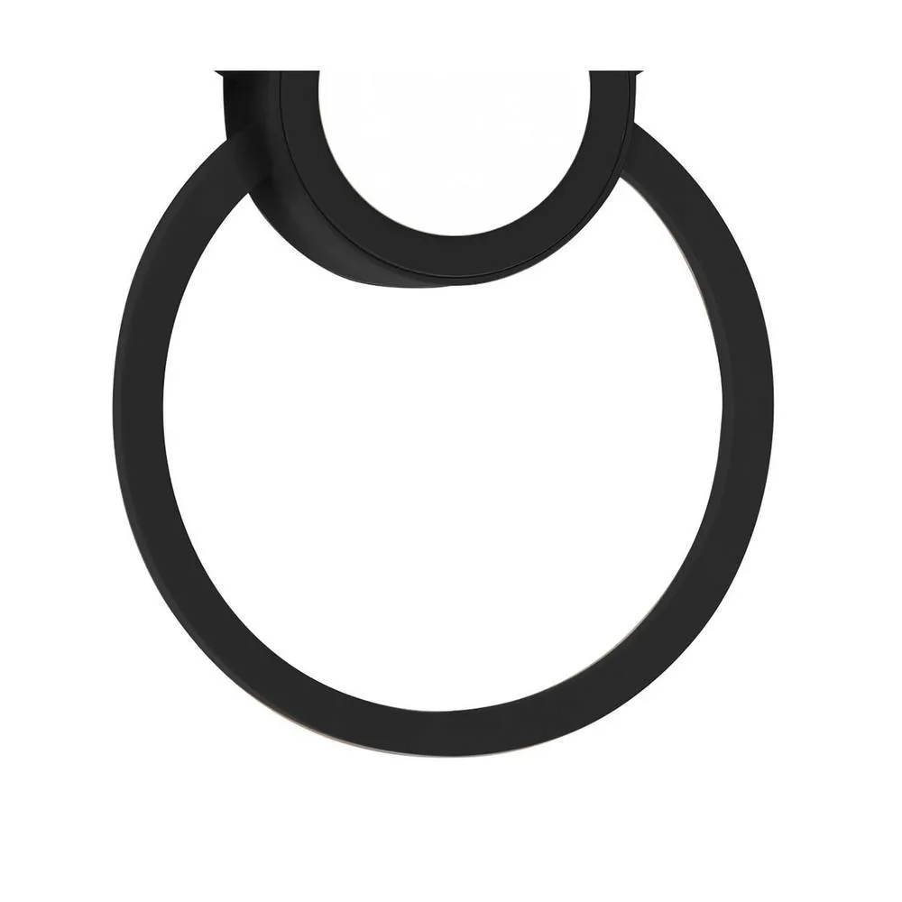 Netlighting Mural Wall Lamp Circles 24W 3000K 1440lm Matt Black 3yrs Warranty 3