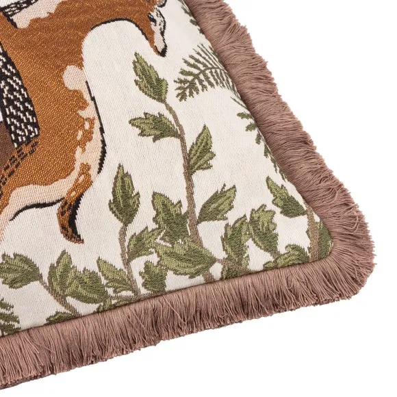 Wylder Nature Fable Fox & Deer Cotton Square Cushion 5
