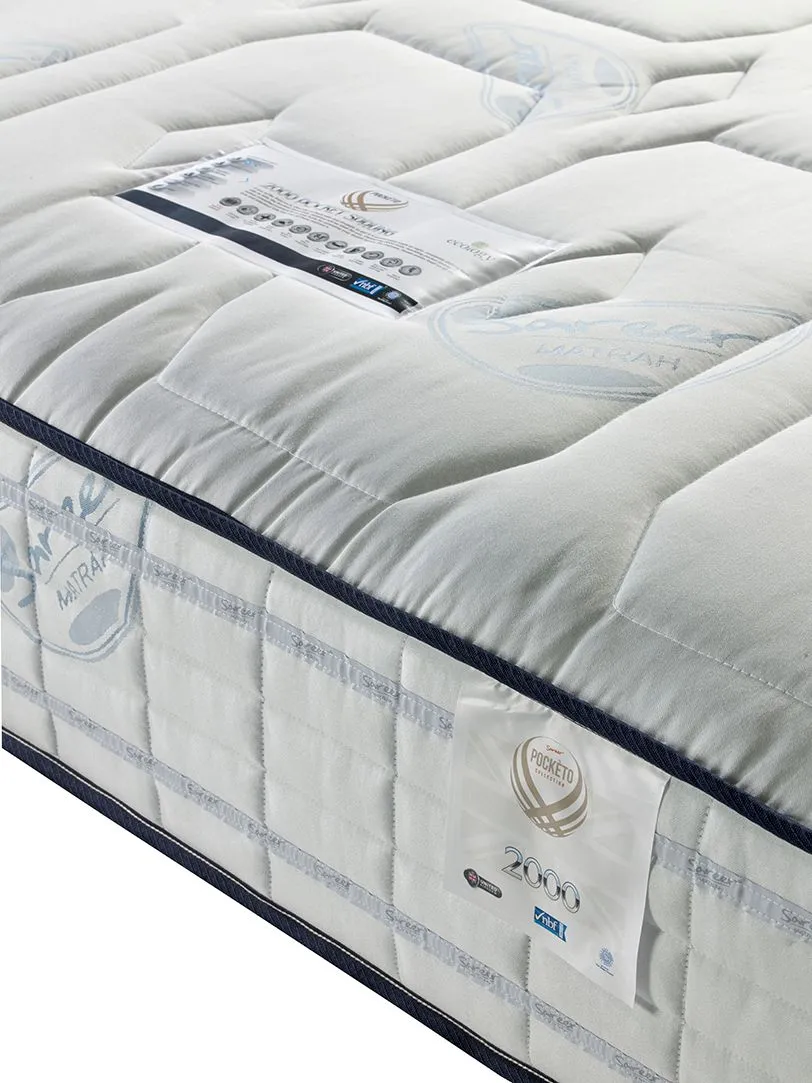 Sareer Furniture Limited Sareer Pocketo 2000 Pocket Sprung Mattress in White 3