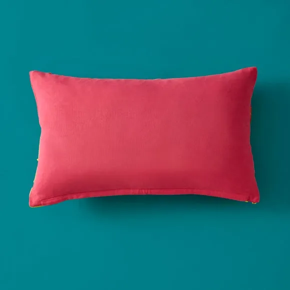 Yinka Ilori Gerbera Daisies Cotton Rectangle Cushion 3