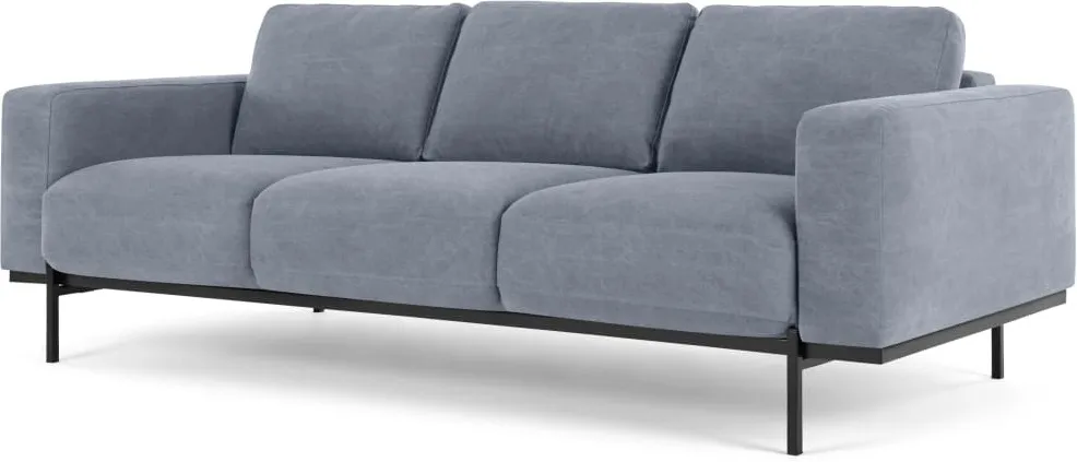 Jarrod 3 Seater Sofa, Washed Blue Cotton