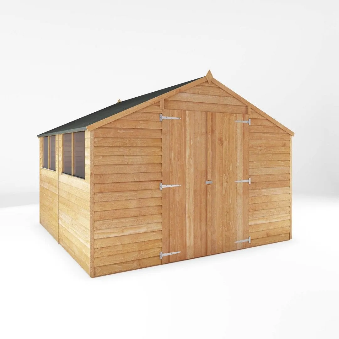 Mercia 10 x 10 Feet Overlap Apex Workshop - L297 x W309.7 x H225.4 cm - Brown