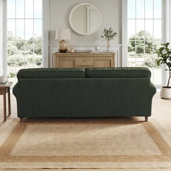 Flori Tonal Plush Chenille 4 Seater Sofa 3