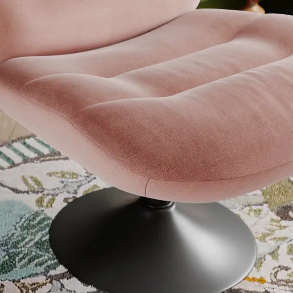 Zaley Velvet Swivel Chair 3