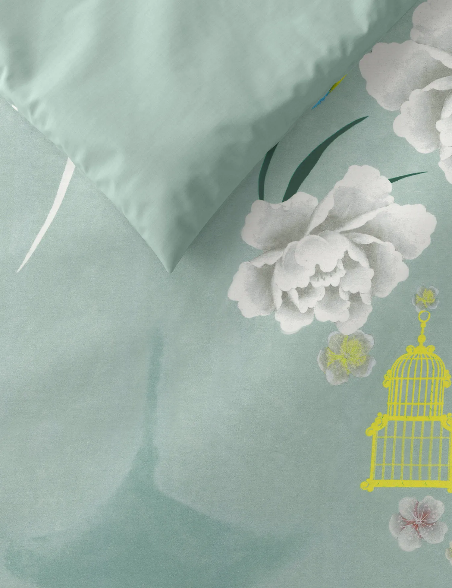 M&S Pure Cotton Bird Embroidered Bedding Set