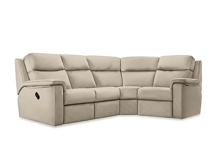 Thornbury Leather Manual Recliner Left Hand Facing Corner Sofa - Oxford Mushroom