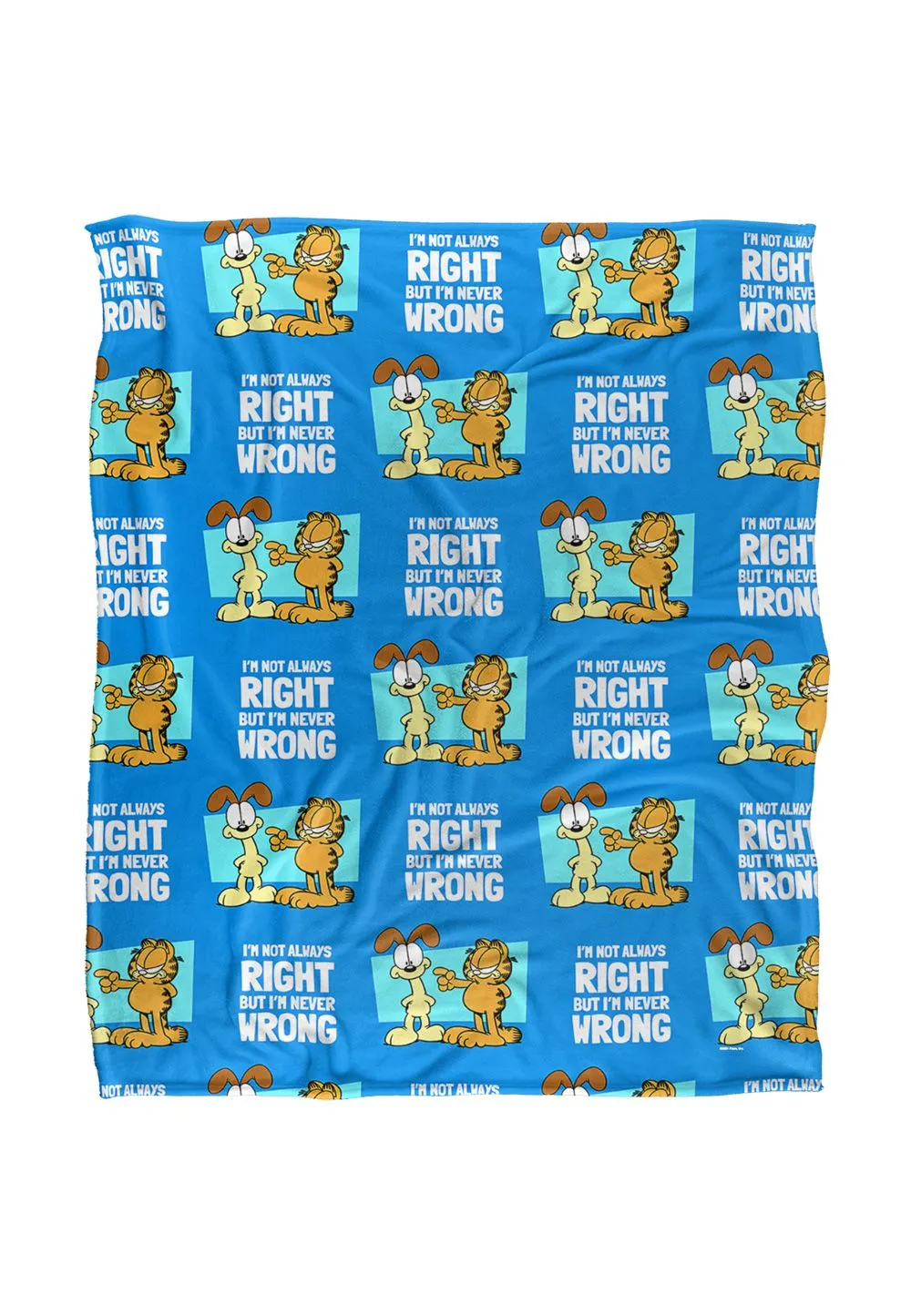 Garfield Not Always Right Silky Touch Super Soft Throw Blanket 152 X 127 cm in White