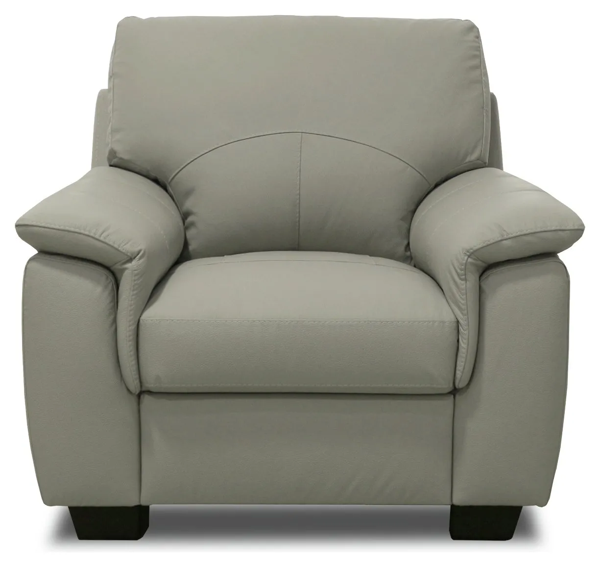 Argos Home Lukah Leather Mix Chair - Grey