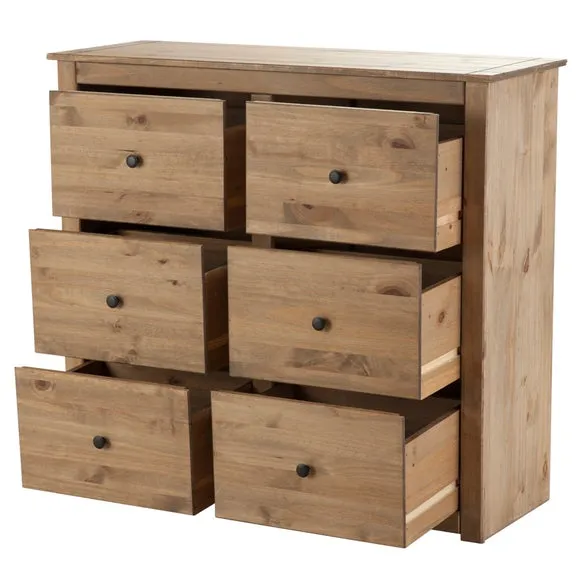 Panama 6 Drawer Chest, Pine 2