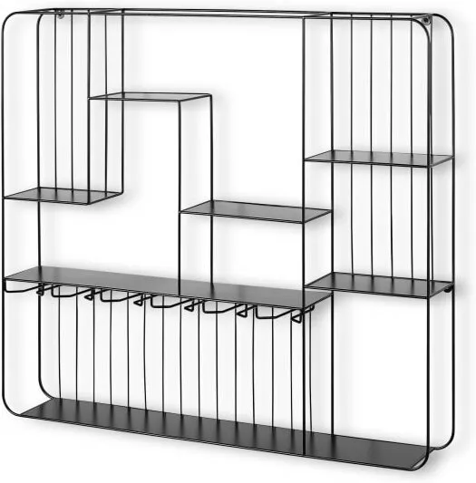Moss Wall-Mounted Storage Shelf, Extra Large, Black 