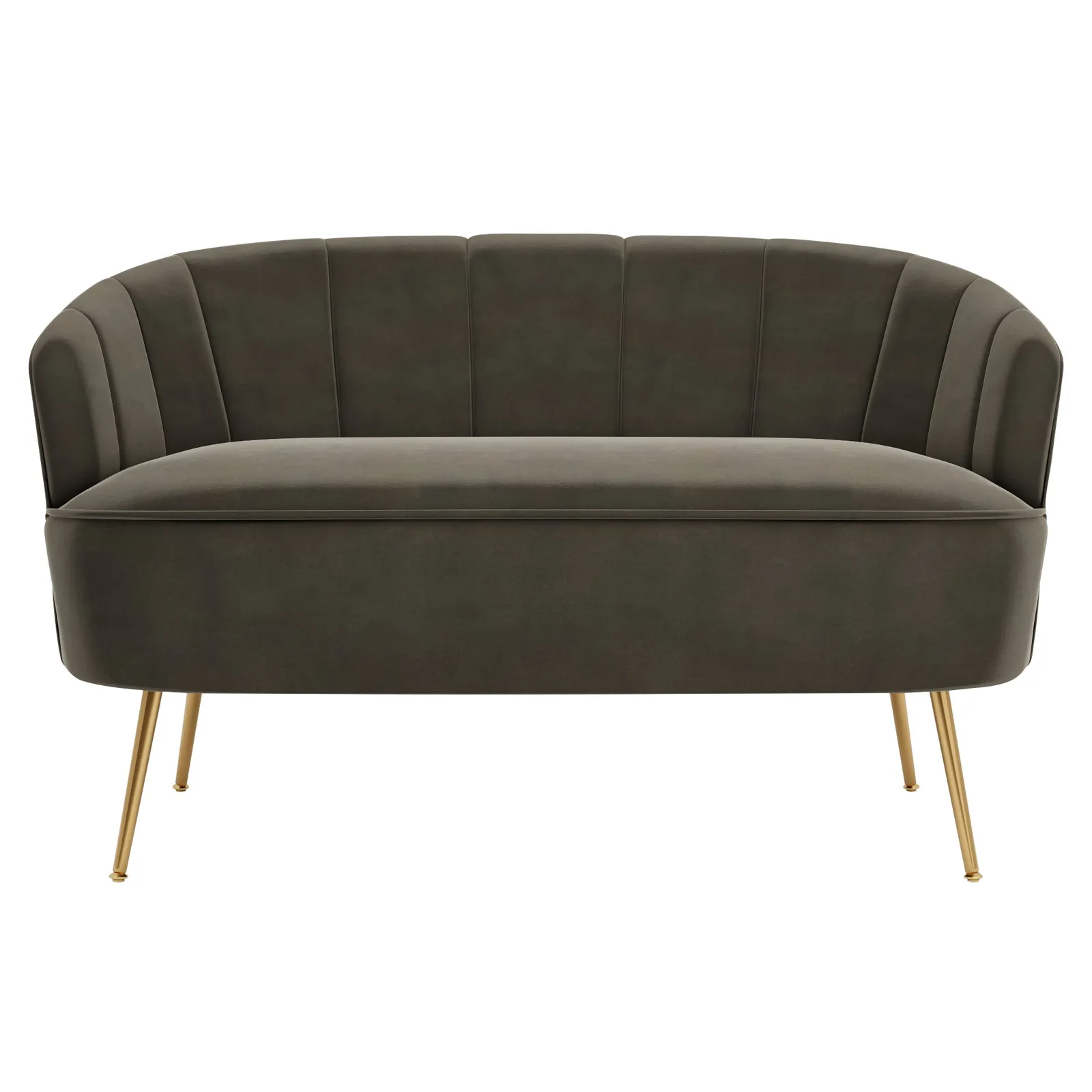 Matilda Velvet Two Seater Sofa Grey