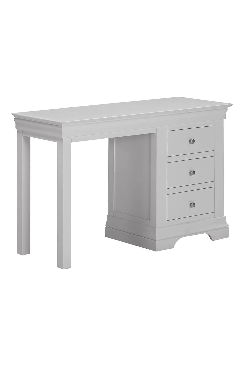 Seconique Bordeaux 3 Drawer Dressing Table in Light Grey 3