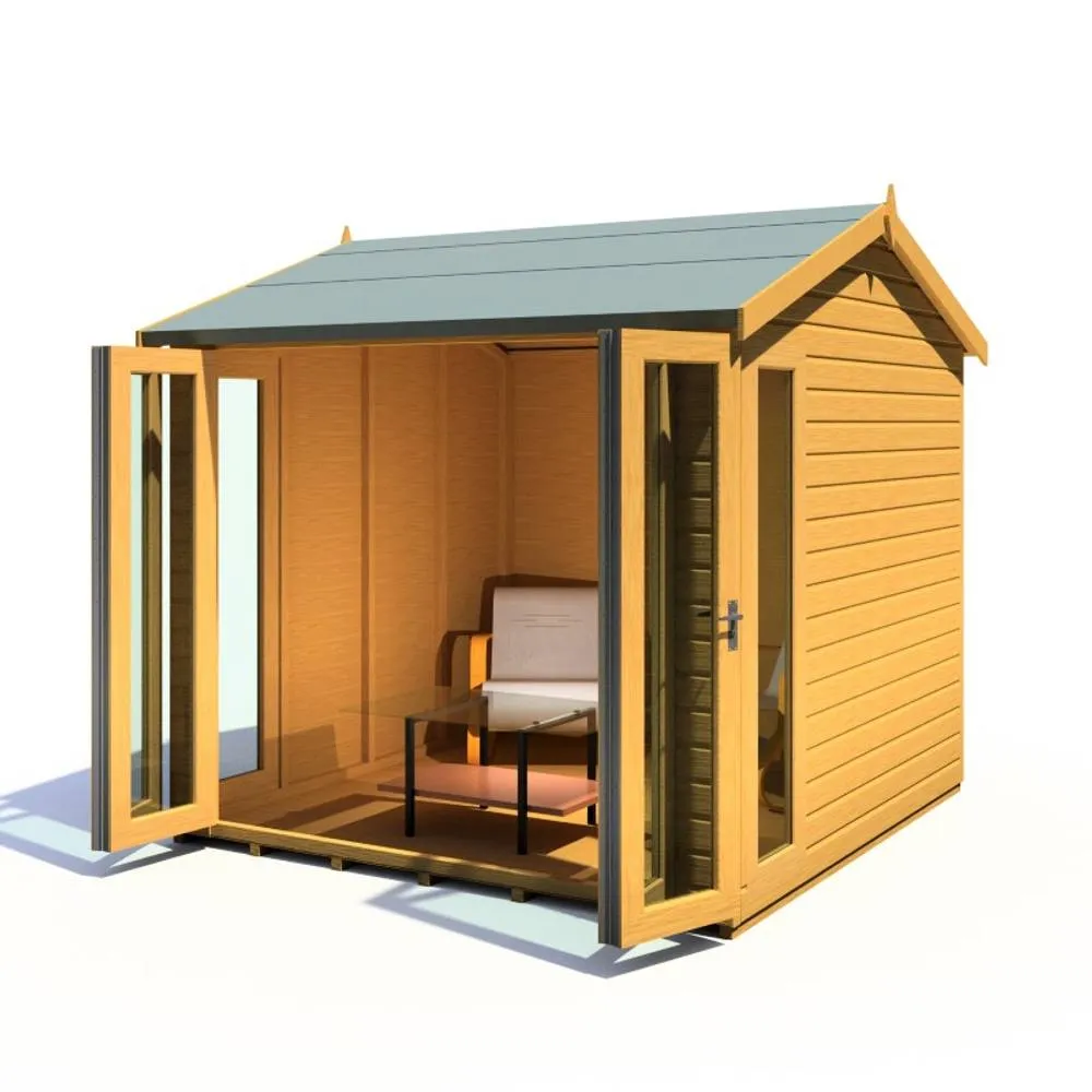 Shires Blenhiem 8 x 8 Feet Summerhouse - L259.4 x W253.4 x H246.2 cm in Light Brown 2