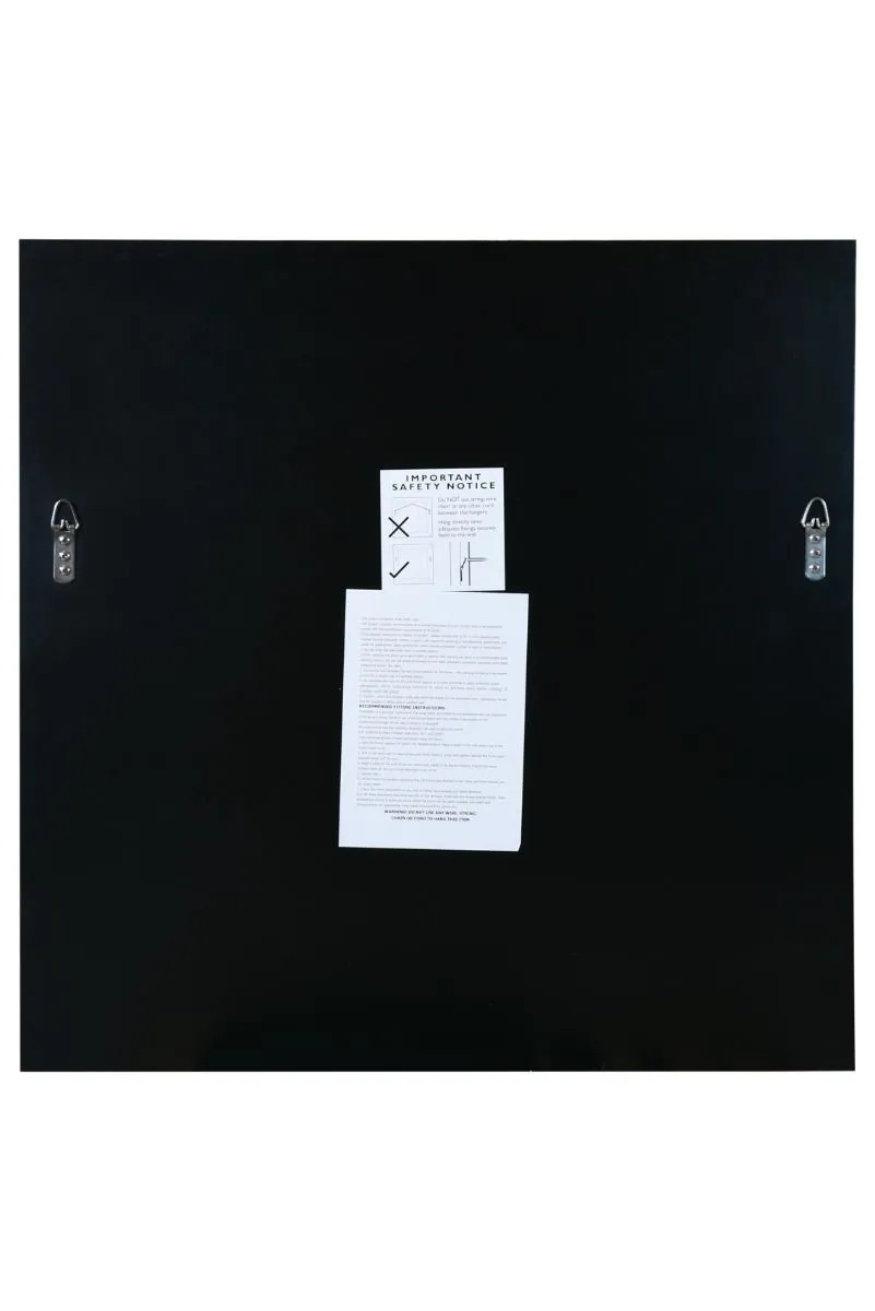 MirrorOutlet All Glass Modern Bevelled Square Wall Mirror 27" X 27" (70x70CM) in Silver 6