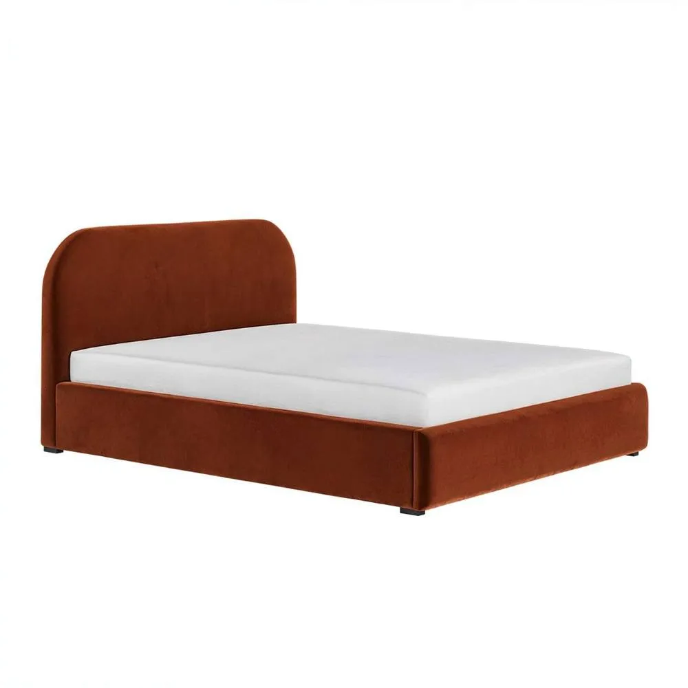 Flair Alba Ottoman Bed Burnt Orange Velvet 4