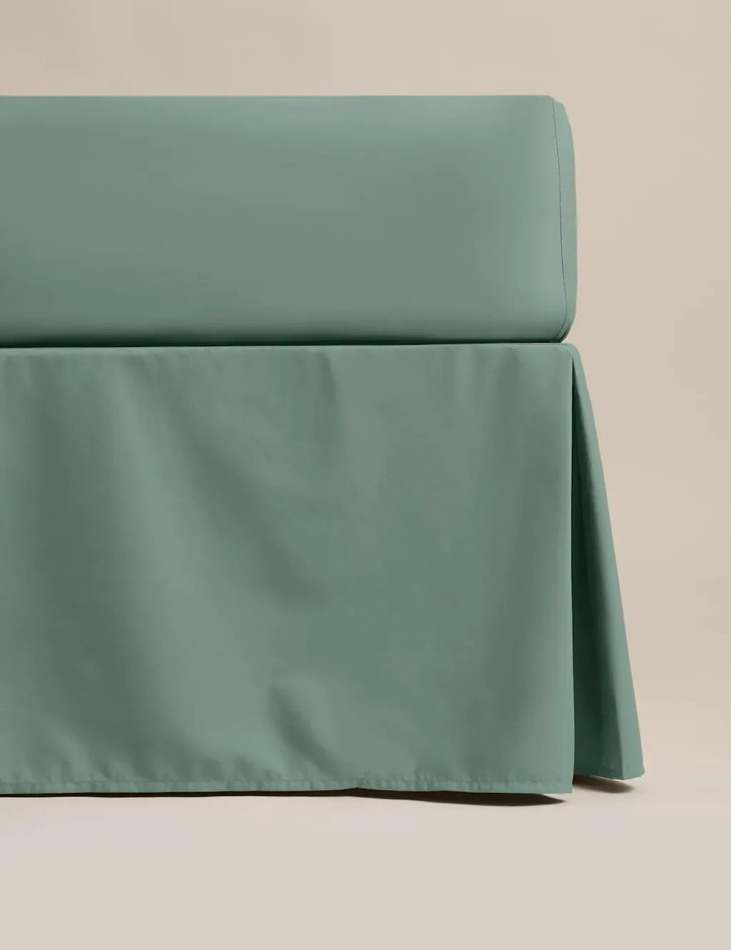M&S Pure Egyptian Cotton Valance Sheet Smokey Green