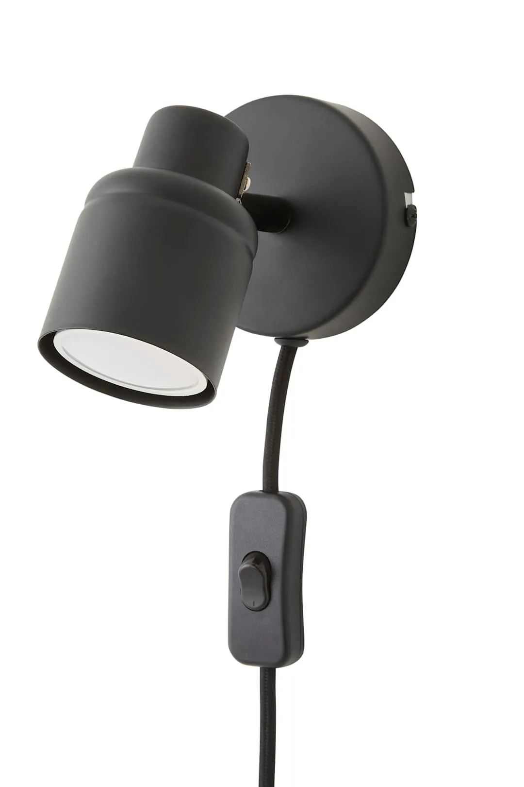ValueLights Benton Single Adjustable Plug In Spotlight Wall Light with LED Bulb in Black 6