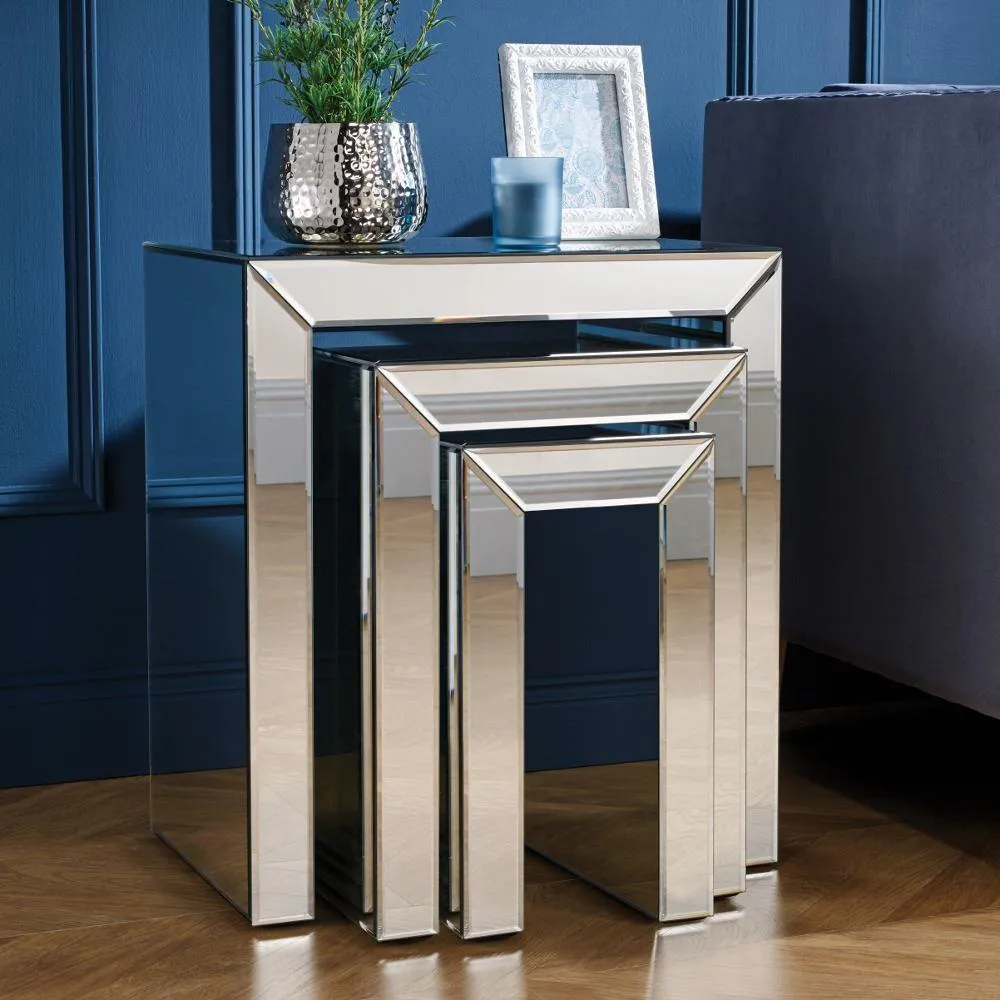 Valencia Mirrored Nest of Tables
