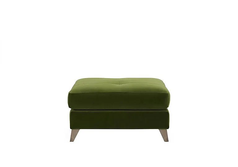 Hermione Fabric Footstool - Woodland Moss