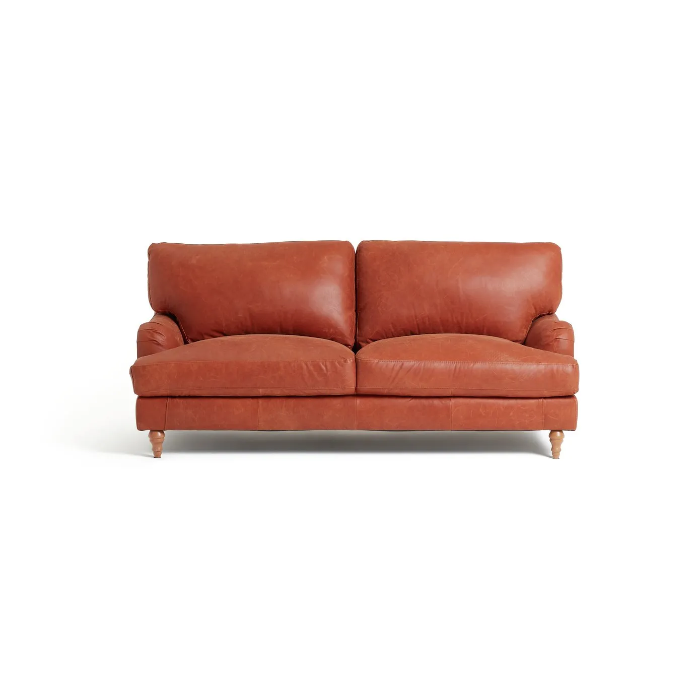 Habitat Livingston 3 Seater Leather Sofa - Tan