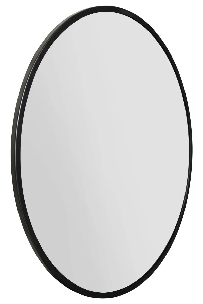 MirrorOutlet Black Edged Circular Modern Wall Mirror 47" (120CM) Diameter 4