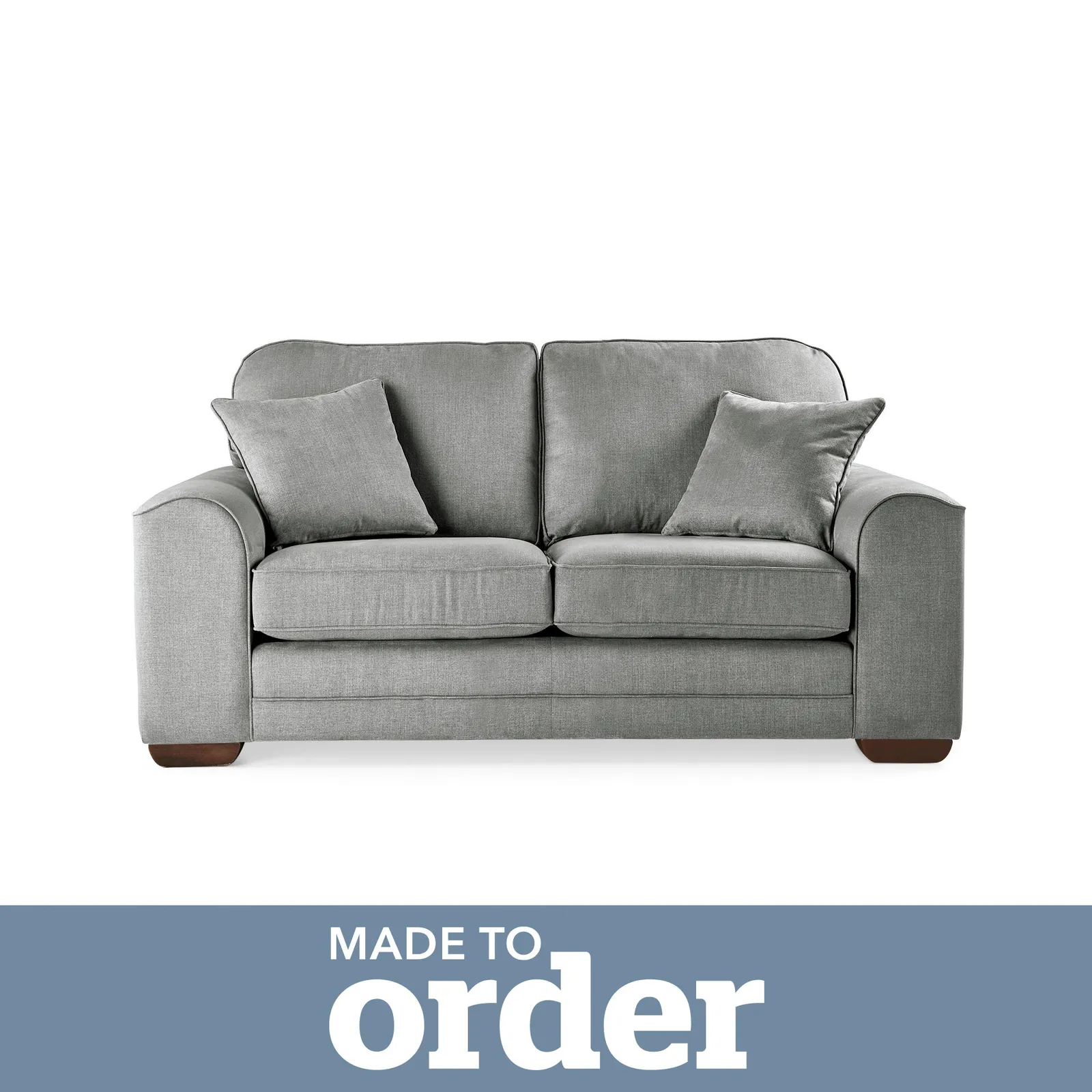 Morello 2 Seater Sofa Brushed Plain Fabric Brushed Plain Graphite
