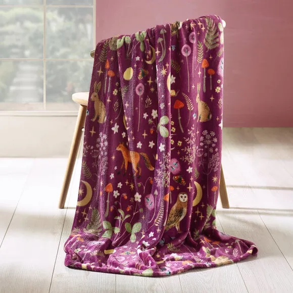 Catherine Lansfield Enchanted Twilight Throw Blanket 130cm x 170cm 1