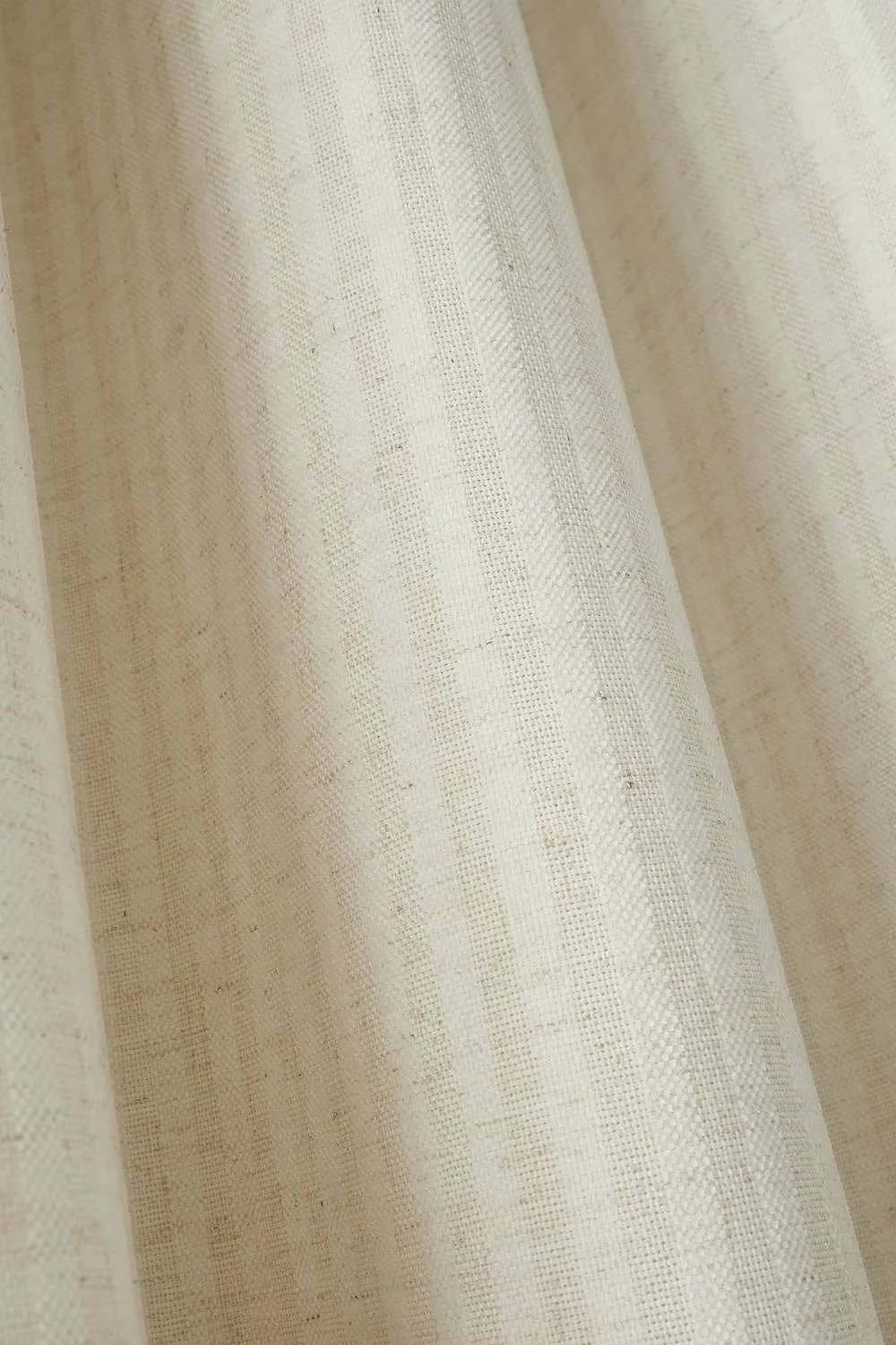 Bianca 'Chenille Stripe' Lined Eyelet Curtains in Cream 4