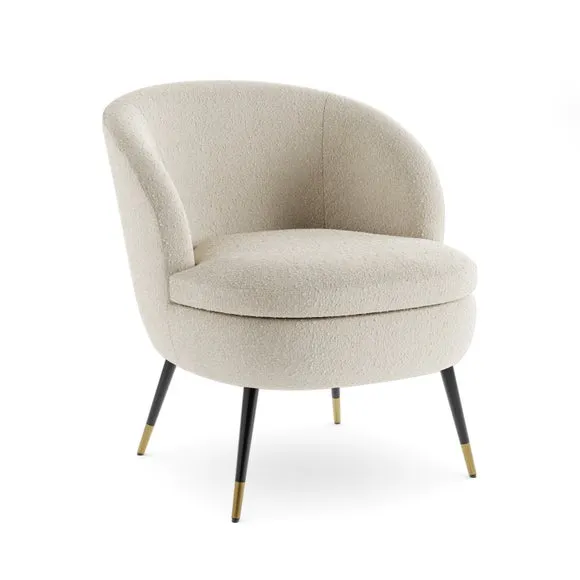 Marcie Luxe Ivory Boucle Cocktail Chair 6
