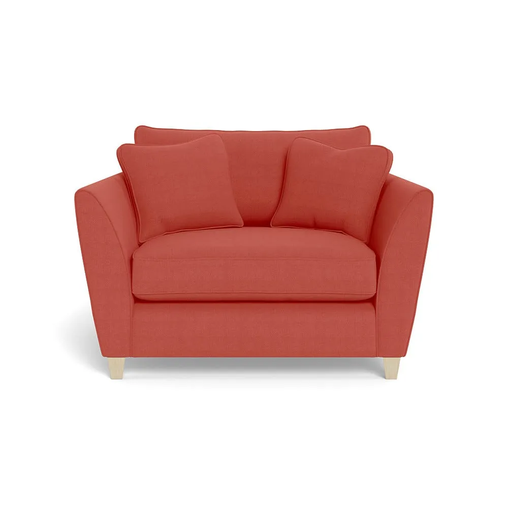 Heal's Torino Loveseat Linen Grenadine Natural Ash Feet 1