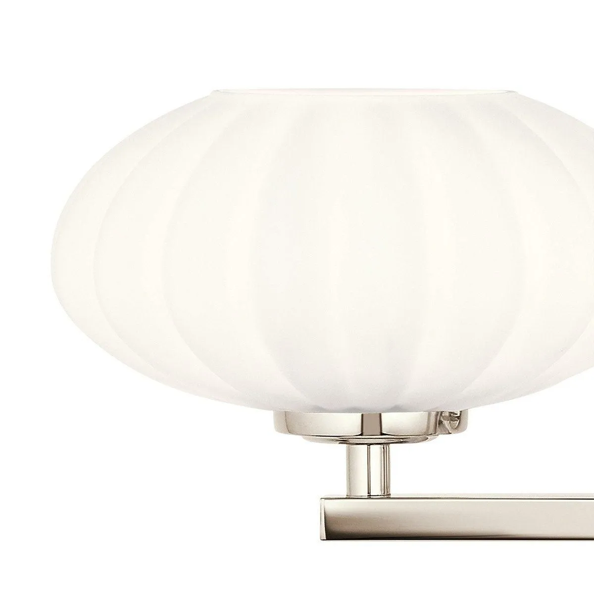 Netlighting Kichler Pim Bathroom Wall Lamp Polished Chrome 3000K IP44 in Grey 2