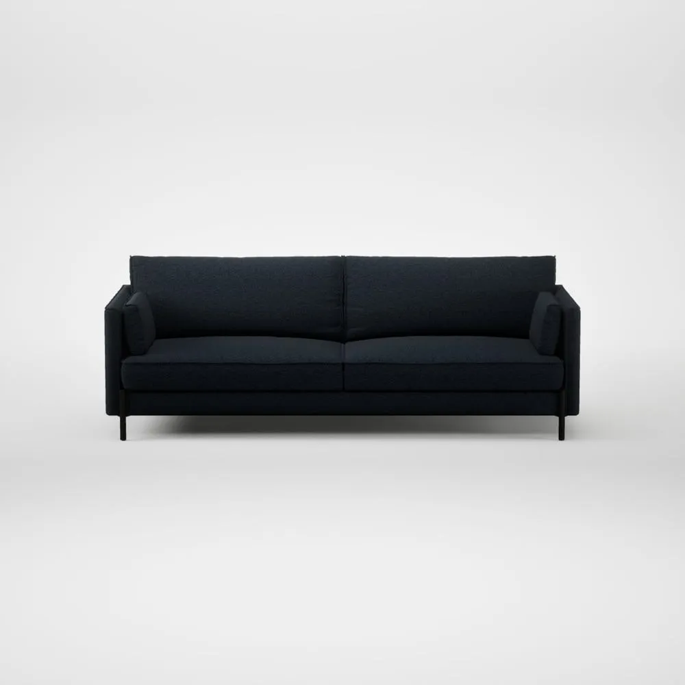 Heal's Tortona 4 Seater Sofa Loop Twill Midnight Black Feet 2