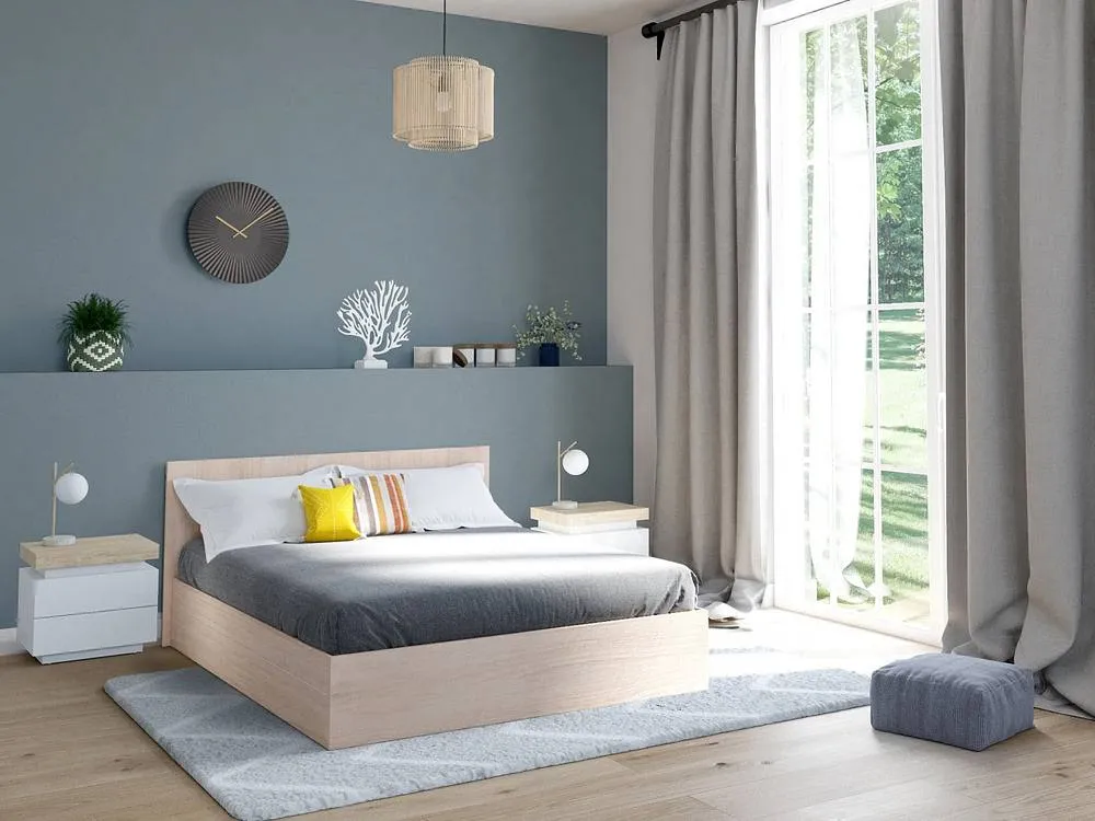 Vente-unique Ottoman Bed 160 X 200 Cm - Natural - ELPHEGE in Light Oak 3