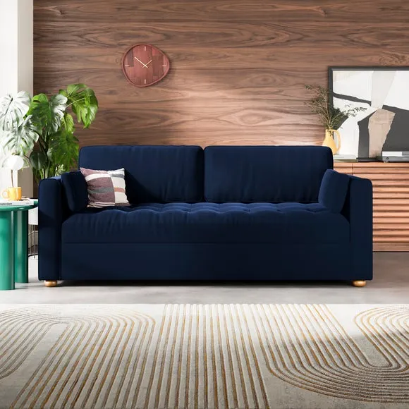 Zoe II Velvet 3 Seater Sofa