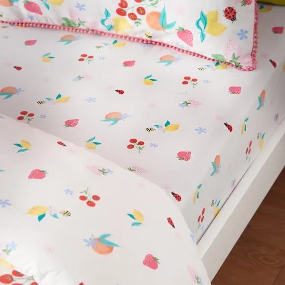 Catherine Lansfield Fruity Friends Fitted Bed Sheet 1